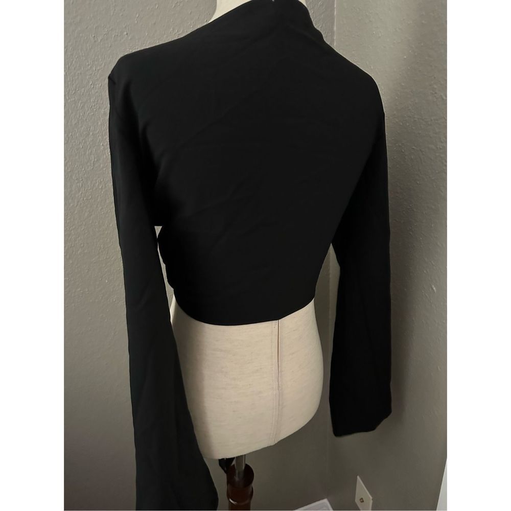Tiger Mist black tie-front top - Picture 3 of 6